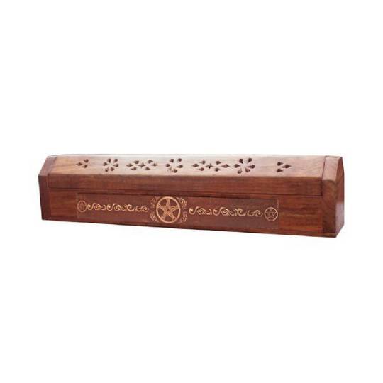 Wooden Incense Box Pentacle